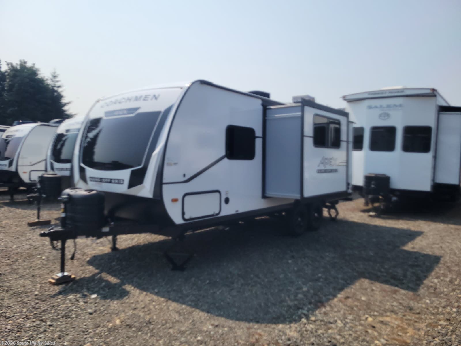 2027 Coachmen Apex Nano - New Travel Trailer For Sale by South Hill RV Sales in Puyallup, Washington features Black Tank Flush, Outside Kitchen, Auxiliary Battery, Booth Dinette, Power Roof Vent