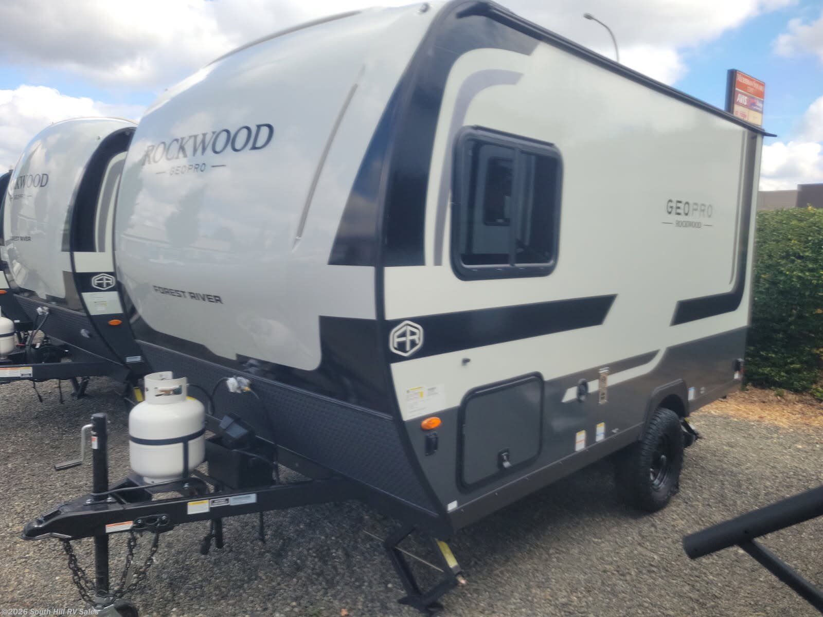 2026 Forest River Rockwood Geo Pro G13LE - New Travel Trailer For Sale by South Hill RV Sales in Puyallup, Washington features Air Conditioning, Water Heater, Power Awning, Refrigerator, Furnace
