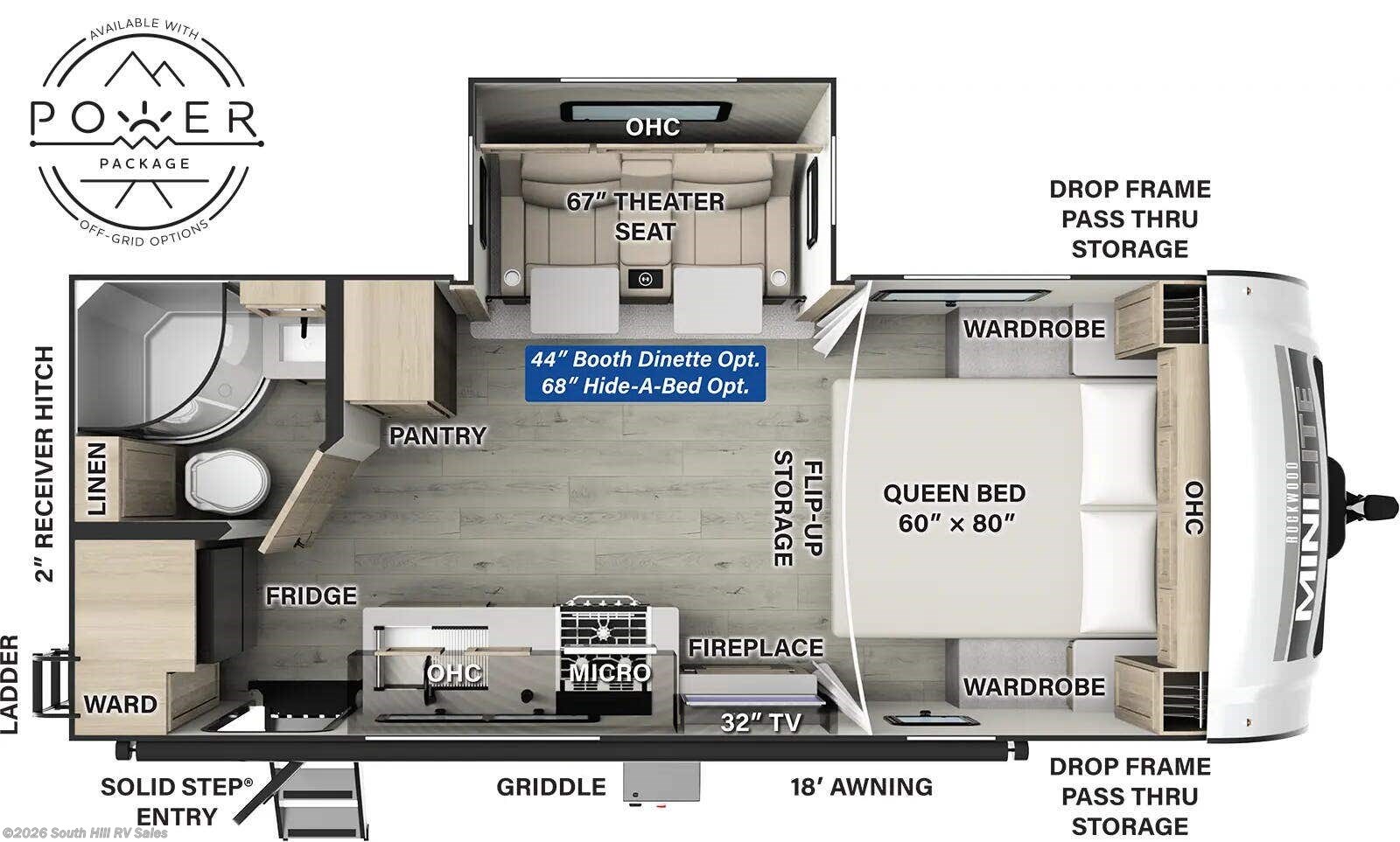 Floorplan of 2025 Forest River Rockwood Mini Lite 