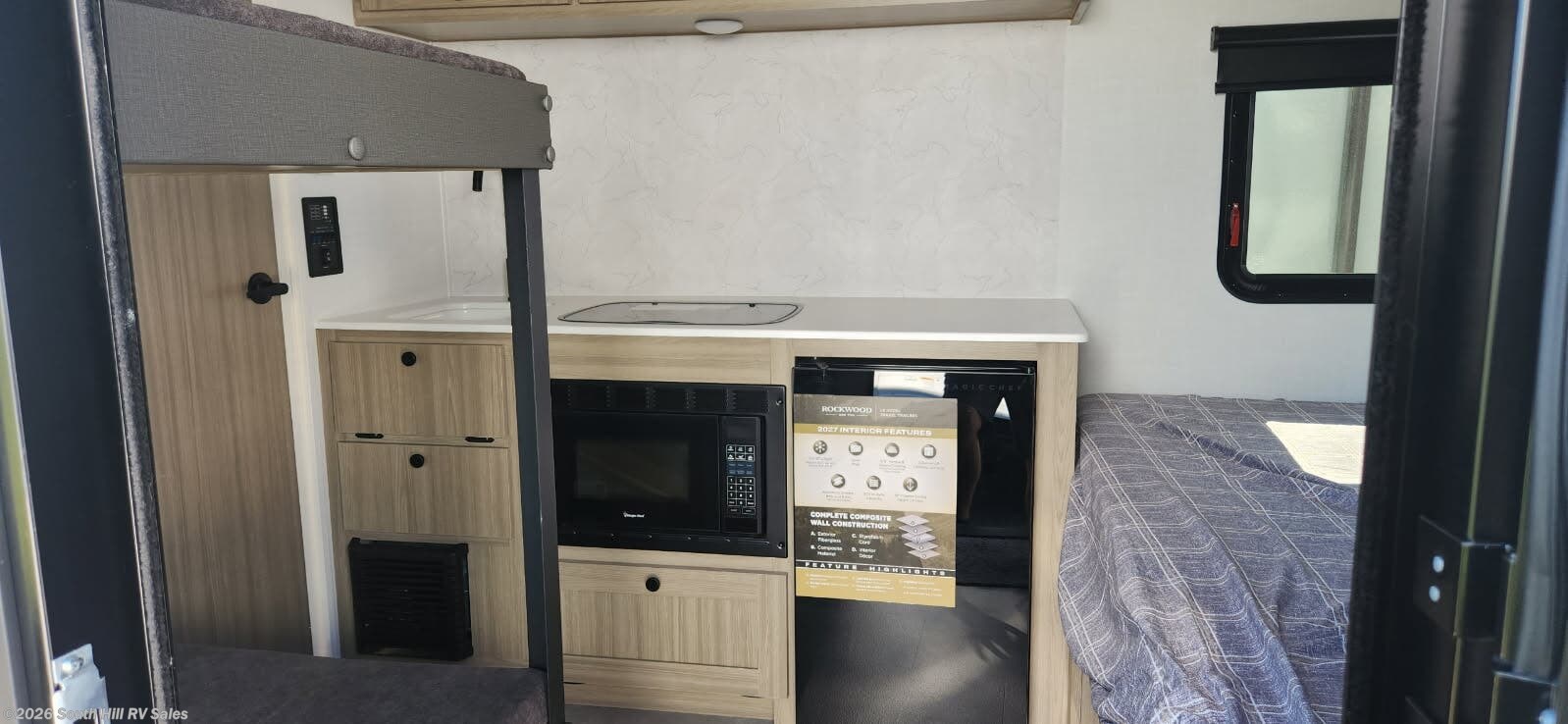 2027 Forest River Rockwood Geo Pro LE 13BLE - New Travel Trailer For Sale by South Hill RV Sales in Puyallup, Washington features Smoke Detector, Power Awning, Stove Top Burner, LP Detector, Day/Night Shades
