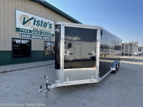 HAIL SALE UNIT!! This unit is part of our 2023 Hail Sale! *Sale pricing is already reflected in the listed price.*


Check out this New 2023 Mission 7.5&#39; X 24&#39; Enclosed Snowmobile Trailer from Visto&#39;s Trailer Sales in West Fargo, ND. Perfect for Snowmobiles or UTVs!


Standard Features:-(2) 3500lb Torsion Axles (Electric Brakes)-2 &#39;&#39; Coupler-Slide Track Tie Down System-Front and Rear Ramp Door-Side Door-Screwless Exterior-All Aluminum Construction-White Vinyl Walls-Aluminum Wheels


Upgrades Added:-Spread Axle Design-Aluminum Wheels-Rear Spoiler-Fuel Door


*MAY BE SHOWN W/ OPTIONAL SPARE AND CARRIER*


Visto&#39;s Trailer Sales not only offers trailer sales and truck beds, but also provides parts and service support. We&#39;re here to provide you with full support for your trailer needs.

Don&#39;t forget to shop our Parts department or ask our expert sales team about recommendations or upgrades fit for your trailer, such as spare tires, mounts, toolboxes, and more. We&#39;re here to make your hauling experience easier and more efficient! 

Did you know we offer custom trailer design and ordering? Our trailer sales team will work with you to find the best option fit for your hauling needs. Give us a call at 701-282-0229 to speak with our sales team, or stop by our dealership in West Fargo, ND to see our trailer inventory in person.