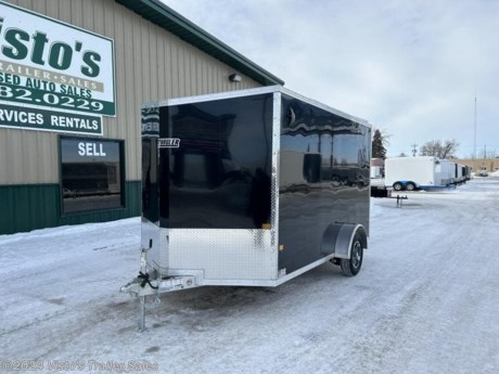 HAIL SALE UNIT!! This unit is part of our 2023 Hail Sale! *Sale pricing is already reflected in the listed price.*


Check out this New 2023 EZ Hauler 7&#39; x 12&#39; Enclosed Trailer from Visto&#39;s Trailer Sales in West Fargo, ND. 

Standard Features:-6.5&#39; Interior Height-16&#39;&#39; O/C-Ramp Door-Roof Vent-E-Track(2) rows-Aluminum Wheels-Slant V 


*MAY BE SHOWN W/ OPTIONAL SPARE AND CARRIER* 


Visto&#39;s Trailer Sales not only offers trailer sales and truck beds, but also provides parts and service support. We&#39;re here to provide you with full support for your trailer needs. 

Don&#39;t forget to shop our Parts department or ask our expert sales team about recommendations or upgrades fit for your trailer, such as spare tires, mounts, toolboxes, and more. We&#39;re here to make your hauling experience easier and more efficient! 

Did you know we offer custom trailer design and ordering? Our trailer sales team will work with you to find the best option fit for your hauling needs. Give us a call at 701-282-0229 to speak with our sales team, or stop by our dealership in West Fargo, ND to see our trailer inventory in person.