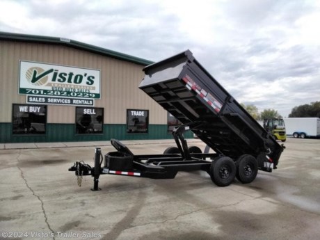 Check out this New Midsota HV 82&quot;X14&#39; Dump from Visto&#39;s Trailer Sales in West Fargo, ND. Stock # 110993

Standard Features:-(2) 7000lb Spring Axles (Electric Brakes)-2 5/16&#39;&#39; Adjustable Coupler-28.5&#39;&#39; Bed Height-Slide In Ramps-Scissor Hoist Lift-24&#39;&#39; Tall Sides-PPG Industrial Grade Poly Primer &amp; Paint-7 Gauge One Piece Floor-12k Drop Leg Jack-Tubular Steel Main Frame

Upgrades Added:-Pallet Fork Holders-Spare Tire Carrier

*MAY BE SHOWN W/ OPTIONAL SPARE AND CARRIER*

Visto&#39;s Trailer Sales not only offers trailer sales and truck beds, but also provides parts and service support. We&#39;re here to provide you with full support for your trailer needs.

Don&#39;t forget to shop our Parts department or ask our expert sales team about recommendations or upgrades fit for your trailer, such as spare tires, mounts, toolboxes, and more. We&#39;re here to make your hauling experience easier and more efficient! 

Did you know we offer custom trailer design and ordering? Our trailer sales team will work with you to find the best option fit for your hauling needs. Give us a call at 701-282-0229 to speak with our sales team, or stop by our dealership in West Fargo, ND to see our trailer inventory in person.