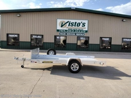 Check out this New Aluma 68&quot;X12&#39; Aluminum Tilt Trailer from Visto&#39;s Trailer Sales in West Fargo, ND. Stock #272101

Standard Features:-3500lb Torsion Axle-Extruded Aluminum Floor-2&quot; Coupler-Aluminum Wheels-LED Lights-(4) Weld On Tie Loops-Tilt Deck-Front Rock Guard-Spare Tire &amp; Mount

Upgrades Added:-Front Rock Guard-Spare Tire &amp; Mount


*MAY BE SHOWN W/ OPTIONAL SPARE AND CARRIER*

Visto&#39;s Trailer Sales not only offers trailer sales and truck beds, but also provides parts and service support. We&#39;re here to provide you with full support for your trailer needs.

Don&#39;t forget to shop our Parts department or ask our expert sales team about recommendations or upgrades fit for your trailer, such as spare tires, mounts, toolboxes, and more. We&#39;re here to make your hauling experience easier and more efficient! 

Did you know we offer custom trailer design and ordering? Our trailer sales team will work with you to find the best option fit for your hauling needs. Give us a call at 701-282-0229 to speak with our sales team, or stop by our dealership in West Fargo, ND to see our trailer inventory in person.