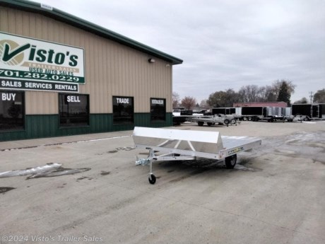 Check out this New Aluma 8&#39;6&quot;X10&#39; Snowmobile Trailer from Visto&#39;s Trailer Sales in West Fargo, ND. Stock # 279087

Standard Features:-2,200lb Torsion Axle-2&quot; Coupler-5/8&quot; Marine Tech Plywood Floor-(2) Ski Tie Downs-LED Lights-ST145/R12 LRD Gray Mods-Swivel Tongue Jack-54&quot;X72&quot; Removable Aluminum Ramp With Storage Underneath-5 Year Warranty

Upgrades Added:-Salt Shield

*MAY BE SHOWN W/ OPTIONAL SPARE AND CARRIER*

Visto&#39;s Trailer Sales not only offers trailer sales and truck beds, but also provides parts and service support. We&#39;re here to provide you with full support for your trailer needs.

Don&#39;t forget to shop our Parts department or ask our expert sales team about recommendations or upgrades fit for your trailer, such as spare tires, mounts, toolboxes, and more. We&#39;re here to make your hauling experience easier and more efficient! 

Did you know we offer custom trailer design and ordering? Our trailer sales team will work with you to find the best option fit for your hauling needs. Give us a call at 701-282-0229 to speak with our sales team, or stop by our dealership in West Fargo, ND to see our trailer inventory in person.