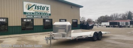 Check out this New Aluma 82&quot;X20&#39; Anniversary Edition Aluminum Tilt from Visto&#39;s Trailer Sales in West Fargo, ND. Stock #

Standard Features:-(2) 5,200lb Torsion Axles-Extruded Aluminum Floor-Removable Fenders-Aluminum Wheels-Tilt-Extruded Aluminum Floor-(4) Recessed D-Rings-48&quot; Air Damn-Toolbox-Lighting on Deck



*MAY BE SHOWN W/ OPTIONAL SPARE AND CARRIER*

Visto&#39;s Trailer Sales not only offers trailer sales and truck beds, but also provides parts and service support. We&#39;re here to provide you with full support for your trailer needs.

Don&#39;t forget to shop our Parts department or ask our expert sales team about recommendations or upgrades fit for your trailer, such as spare tires, mounts, toolboxes, and more. We&#39;re here to make your hauling experience easier and more efficient! 

Did you know we offer custom trailer design and ordering? Our trailer sales team will work with you to find the best option fit for your hauling needs. Give us a call at 701-282-0229 to speak with our sales team, or stop by our dealership in West Fargo, ND to see our trailer inventory in person.