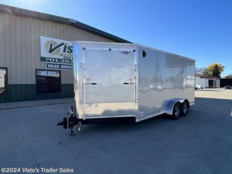 Check out this New 2024 MTI 7&#39;X21&#39; Enclosed Snowmobile Trailer from Visto&#39;s Trailer Sales in West Fargo, ND. 

Standard Features:-(2) 3500lb Spring Axles (Electric Brakes)-2-5/16&#39;&#39; Adjustable/Removable Coupler-Additional 6&quot; Height-36&quot; Camlock Door-Rear Ramp Door-Front Ramp Door-3/4&#39;&#39; Engineer Flooring-3/8&#39;&#39; Plywood Walls


*MAY BE SHOWN W/ OPTIONAL SPARE AND CARRIER*


Visto&#39;s Trailer Sales not only offers trailer sales and truck beds, but also provides parts and service support. We&#39;re here to provide you with full support for your trailer needs.

Don&#39;t forget to shop our Parts department or ask our expert sales team about recommendations or upgrades fit for your trailer, such as spare tires, mounts, toolboxes, and more. We&#39;re here to make your hauling experience easier and more efficient! 

Did you know we offer custom trailer design and ordering? Our trailer sales team will work with you to find the best option fit for your hauling needs. Give us a call at 701-282-0229 to speak with our sales team, or stop by our dealership in West Fargo, ND to see our trailer inventory in person.