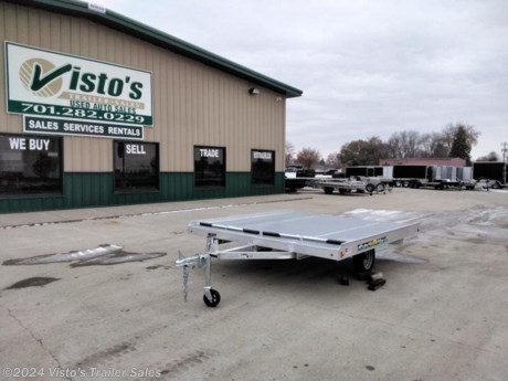 Check out this New Aluma 8&#39;6&quot;X10&#39; Tilt Snowmobile Trailer from Visto&#39;s Trailer Sales in West Fargo, ND. Stock # 279083

Standard Features:-2200lb Torsion Axle-2&#39;&#39; Coupler-Marine Tech Plywood Floor-(2) Ski Tie Downs-12&#39;&#39; Wheels-Swivel Tongue Jack

*MAY BE SHOWN W/ OPTIONAL SPARE AND CARRIER*

Visto&#39;s Trailer Sales not only offers trailer sales and truck beds, but also provides parts and service support. We&#39;re here to provide you with full support for your trailer needs.

Don&#39;t forget to shop our Parts department or ask our expert sales team about recommendations or upgrades fit for your trailer, such as spare tires, mounts, toolboxes, and more. We&#39;re here to make your hauling experience easier and more efficient! 

Did you know we offer custom trailer design and ordering? Our trailer sales team will work with you to find the best option fit for your hauling needs. Give us a call at 701-282-0229 to speak with our sales team, or stop by our dealership in West Fargo, ND to see our trailer inventory in person.