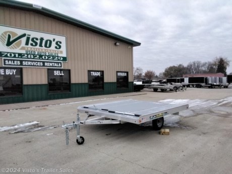 Check out this New Aluma 8&#39;6&quot;X10&#39; Tilt Snowmobile Trailer from Visto&#39;s Trailer Sales in West Fargo, ND. Stock # 279089

Standard Features:-2200lb Torsion Axle-2&#39;&#39; Coupler-Marine Tech Plywood Floor-(2) Ski Tie Downs-12&#39;&#39; Wheels-Swivel Tongue Jack

*MAY BE SHOWN W/ OPTIONAL SPARE AND CARRIER*

Visto&#39;s Trailer Sales not only offers trailer sales and truck beds, but also provides parts and service support. We&#39;re here to provide you with full support for your trailer needs.

Don&#39;t forget to shop our Parts department or ask our expert sales team about recommendations or upgrades fit for your trailer, such as spare tires, mounts, toolboxes, and more. We&#39;re here to make your hauling experience easier and more efficient! 

Did you know we offer custom trailer design and ordering? Our trailer sales team will work with you to find the best option fit for your hauling needs. Give us a call at 701-282-0229 to speak with our sales team, or stop by our dealership in West Fargo, ND to see our trailer inventory in person.