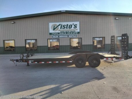Check out this New Load Trail 102&quot;X22&#39; Equipment Trailer from Visto&#39;s Trailer Sales in West Fargo, ND. Stock #311205

Standard Features:-(2) 7000lb Spring Axles (Electric Brakes)-2 5/16&#39;&#39; Adjustable Coupler-ST235/80R16 Black Mods-10K Jack Spring Drop Leg-2&quot;X6&quot; Green Treated Floor

Upgrades Added:-Fold Up Ramps-2&#39; Dove-Drive Over Fenders-Rub Rail &amp; Stake Pockets

*MAY BE SHOWN W/ OPTIONAL SPARE AND CARRIER*

Visto&#39;s Trailer Sales not only offers trailer sales and truck beds, but also provides parts and service support. We&#39;re here to provide you with full support for your trailer needs.

Don&#39;t forget to shop our Parts department or ask our expert sales team about recommendations or upgrades fit for your trailer, such as spare tires, mounts, toolboxes, and more. We&#39;re here to make your hauling experience easier and more efficient! 

Did you know we offer custom trailer design and ordering? Our trailer sales team will work with you to find the best option fit for your hauling needs. Give us a call at 701-282-0229 to speak with our sales team, or stop by our dealership in West Fargo, ND to see our trailer inventory in person.