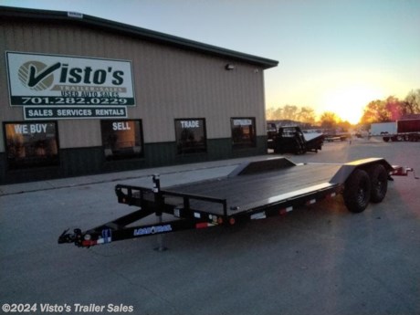 Check out this New Load Trail 102&#39;&#39;X20&#39; Equipment Trailer from Visto&#39;s Trailer Sales in West Fargo, ND. Stock #308727

Standard Features:-(2) 5,200lb Axles-Electric Brakes-2 5/16&quot; Coupler (Adjustable)-Drive Over Fenders-Treated Wood Deck-LED Lights-Slide-In Ramps-Spare Tire Mount

Upgrades Added:-Blackwood PRO Floor w/ 2&#39; Dove-Spare Tire Mount-Rub Rail-Winch Plate

*MAY BE SHOWN W/ OPTIONAL SPARE AND CARRIER*

Visto&#39;s Trailer Sales not only offers trailer sales and truck beds, but also provides parts and service support. We&#39;re here to provide you with full support for your trailer needs.

Don&#39;t forget to shop our Parts department or ask our expert sales team about recommendations or upgrades fit for your trailer, such as spare tires, mounts, toolboxes, and more. We&#39;re here to make your hauling experience easier and more efficient! 

Did you know we offer custom trailer design and ordering? Our trailer sales team will work with you to find the best option fit for your hauling needs. Give us a call at 701-282-0229 to speak with our sales team, or stop by our dealership in West Fargo, ND to see our trailer inventory in person.