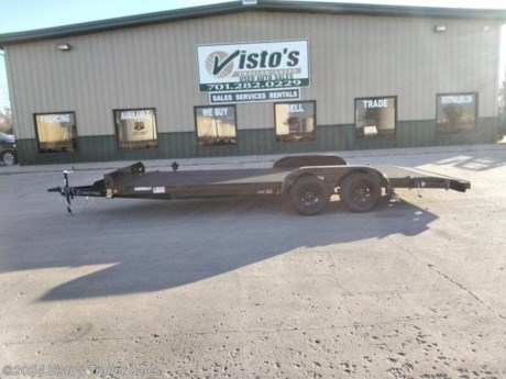 Check out this **New Load Trail 83&#39;&#39;X20&#39; Equipment Trailer ** from Visto&#39;s Trailer Sales in West Fargo, ND. Stock #

Standard Features:-(2) 3500lb Spring Axles (Electric Brakes)-2 5/16&quot; Adjustable Coupler-Spare Tire Mount-Slide In Ramps-(4) Weld On D-Rings-Removable Fenders-LED Lights

Upgrades Added:-Winch Plate-Blackwood PRO Floor w/ 2&#39; Dove


*MAY BE SHOWN W/ OPTIONAL SPARE AND CARRIER*

Visto&#39;s Trailer Sales not only offers trailer sales and truck beds, but also provides parts and service support. We&#39;re here to provide you with full support for your trailer needs.

Don&#39;t forget to shop our Parts department or ask our expert sales team about recommendations or upgrades fit for your trailer, such as spare tires, mounts, toolboxes, and more. We&#39;re here to make your hauling experience easier and more efficient! 

Did you know we offer custom trailer design and ordering? Our trailer sales team will work with you to find the best option fit for your hauling needs. Give us a call at 701-282-0229 to speak with our sales team, or stop by our dealership in West Fargo, ND to see our trailer inventory in person.