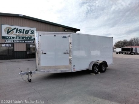 Check out this New MTI AMTEL 7&#39;X19&#39; Enclosed Snowmobile Trailer from Visto&#39;s Trailer Sales in West Fargo, ND. Stock # 674855

Standard Features:-(2) 3500lb Spring Axles (Electric Brakes)-2 5/16&#39;&#39; Coupler-Front and Rear Ramp Door-Screwless Exterior-White Vinyl Walls-(2) Fuel Doors-Aluminum Wheels


*MAY BE SHOWN W/ OPTIONAL SPARE AND CARRIER*

Visto&#39;s Trailer Sales not only offers trailer sales and truck beds, but also provides parts and service support. We&#39;re here to provide you with full support for your trailer needs.

Don&#39;t forget to shop our Parts department or ask our expert sales team about recommendations or upgrades fit for your trailer, such as spare tires, mounts, toolboxes, and more. We&#39;re here to make your hauling experience easier and more efficient! 

Did you know we offer custom trailer design and ordering? Our trailer sales team will work with you to find the best option fit for your hauling needs. Give us a call at 701-282-0229 to speak with our sales team, or stop by our dealership in West Fargo, ND to see our trailer inventory in person.