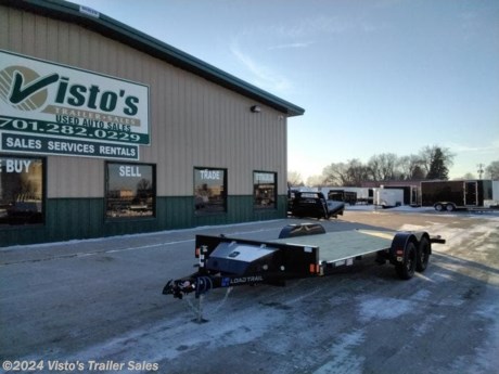 Check out this New Load Trail 83&quot; X 20&#39; Max Tilt from Visto&#39;s Trailer Sales in West Fargo, ND. Stock # 313818 

Standard Features:-5&quot; Channel Frame-2-3,500 Lb Dexter Spring Axles (2 Elec FSA Brakes)-ST205/75 R15 LRC 6 Ply. (BLACK WHEELS)-Coupler 2&quot; Adjustable (4 HOLE)-Smooth Plate Tear Drop Fenders(removable)-16&quot; Cross-Members-Jack Drop Leg 7000 lb.-Power Up Full Deck (Treated Pine)(w/TUFF Wireless Remote)-Lights LED (w/Cold Weather Harness)-4-D-Rings 3&quot; Weld On-Sport Box-1/4&quot; Plate for Winch

Upgrades Added:-Spare Tire Mount

*MAY BE SHOWN W/ OPTIONAL SPARE AND CARRIER*

Visto&#39;s Trailer Sales not only offers trailer sales and truck beds, but also provides parts and service support. We&#39;re here to provide you with full support for your trailer needs.

Don&#39;t forget to shop our Parts department or ask our expert sales team about recommendations or upgrades fit for your trailer, such as spare tires, mounts, toolboxes, and more. We&#39;re here to make your hauling experience easier and more efficient! 

Did you know we offer custom trailer design and ordering? Our trailer sales team will work with you to find the best option fit for your hauling needs. Give us a call at 701-282-0229 to speak with our sales team, or stop by our dealership in West Fargo, ND to see our trailer inventory in person.