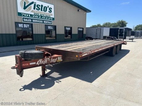 Used 1996 Fairmont 96&quot;X28&#39; Deckover Equipment Trailer-96&#39;&#39; X 28&#39; Deckover-10&#39;&#39; I-Beam Frame-(2) 10,000lb. Axles

All used trailers sold by Vistos Trailer Sales are sold As Is with no warranty. Inspections and services are available for an extra cost. Used trailers are priced appropriately knowing the potential for work needed.-Pintle Hitch-28 D-Rings