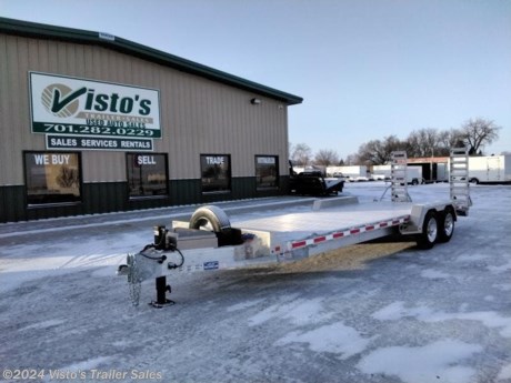 Check out this New Eby 82&quot;X24.5&#39; Equipment Trailer from Visto&#39;s Trailer Sales in West Fargo, ND. Stock # 010494

Standard Features:-(2) 8,000lb Axles with Electric Brakes-Extruded Aluminum Floor-Stand Up Ladder Ramps-2 5/16&quot; Coupler

*MAY BE SHOWN W/ OPTIONAL SPARE AND CARRIER*

Visto&#39;s Trailer Sales not only offers trailer sales and truck beds, but also provides parts and service support. We&#39;re here to provide you with full support for your trailer needs.

Don&#39;t forget to shop our Parts department or ask our expert sales team about recommendations or upgrades fit for your trailer, such as spare tires, mounts, toolboxes, and more. We&#39;re here to make your hauling experience easier and more efficient! 

Did you know we offer custom trailer design and ordering? Our trailer sales team will work with you to find the best option fit for your hauling needs. Give us a call at 701-282-0229 to speak with our sales team, or stop by our dealership in West Fargo, ND to see our trailer inventory in person.