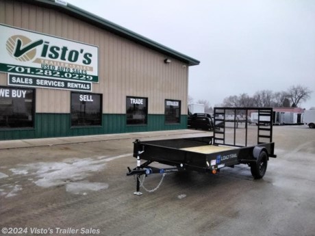 Check out this New Load Trail 77&quot;X12&#39; Utility Trailer from Visto&#39;s Trailer Sales in West Fargo, ND. Stock # 316417

Standard Features:-3500lb Spring Axle-2&#39;&#39; Coupler-Treated Wood Floor-4&#39; Fold In Gate w/ Spring Assist-Weld On Fenders-(4) U-Hook Tie Downs

Upgrades Added:-Spare Tire Mount

*MAY BE SHOWN W/ OPTIONAL SPARE AND CARRIER*

Visto&#39;s Trailer Sales not only offers trailer sales and truck beds, but also provides parts and service support. We&#39;re here to provide you with full support for your trailer needs.

Don&#39;t forget to shop our Parts department or ask our expert sales team about recommendations or upgrades fit for your trailer, such as spare tires, mounts, toolboxes, and more. We&#39;re here to make your hauling experience easier and more efficient! 

Did you know we offer custom trailer design and ordering? Our trailer sales team will work with you to find the best option fit for your hauling needs. Give us a call at 701-282-0229 to speak with our sales team, or stop by our dealership in West Fargo, ND to see our trailer inventory in person.