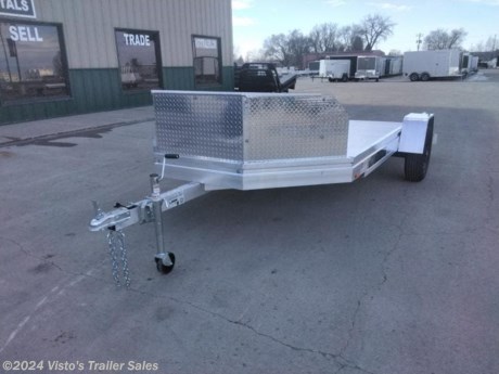Check out this New Aluma 78&quot;X12&#39; Utility Trailer from Visto&#39;s Trailer Sales in West Fargo, ND. Stock # 283076

Standard Features:-3500lb Torsion Axle-Extruded Aluminum Floor-2&#39;&#39; Coupler-Pull Out Ramp-24&#39;&#39; Rock Guard with Storage Box-TIGER BLACK Aluminum Wheels-Swivel Tongue Jack w/Wheel-LED Lights-Bed Lighting

*MAY BE SHOWN W/ OPTIONAL SPARE AND CARRIER*

Visto&#39;s Trailer Sales not only offers trailer sales and truck beds, but also provides parts and service support. We&#39;re here to provide you with full support for your trailer needs.

Don&#39;t forget to shop our Parts department or ask our expert sales team about recommendations or upgrades fit for your trailer, such as spare tires, mounts, toolboxes, and more. We&#39;re here to make your hauling experience easier and more efficient! 

Did you know we offer custom trailer design and ordering? Our trailer sales team will work with you to find the best option fit for your hauling needs. Give us a call at 701-282-0229 to speak with our sales team, or stop by our dealership in West Fargo, ND to see our trailer inventory in person.