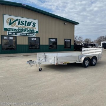 Check out this New 81&quot;X16&#39; Aluma Utility Trailer from Visto&#39;s Trailer Sales in West Fargo, ND. Stock #283154

Standard Features:-(2) 3,500lb Torsion Axles-14&quot; Aluminum Wheels-Removable Fenders-12&quot; Solid Front &amp; Sides-Bi-Fold Tailgate-(2) Rear Stabilizer Jacks

Upgrades Added:-Spare Tire Carrier

*MAY BE SHOWN W/ OPTIONAL SPARE AND CARRIER*

Visto&#39;s Trailer Sales not only offers trailer sales and truck beds, but also provides parts and service support. We&#39;re here to provide you with full support for your trailer needs.

Don&#39;t forget to shop our Parts department or ask our expert sales team about recommendations or upgrades fit for your trailer, such as spare tires, mounts, toolboxes, and more. We&#39;re here to make your hauling experience easier and more efficient! 

Did you know we offer custom trailer design and ordering? Our trailer sales team will work with you to find the best option fit for your hauling needs. Give us a call at 701-282-0229 to speak with our sales team, or stop by our dealership in West Fargo, ND to see our trailer inventory in person.
