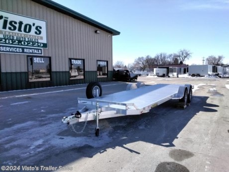 Check out this New Aluma 82&quot;X24&#39; Tandem Utility Trailer from Visto&#39;s Trailer Sales in West Fargo, ND. Stock # 283243

Standard Features:-(2) 5,200lb Torsion Axles-Extruded Aluminum Floor-Removable Fenders-Aluminum Wheels-Extruded Aluminum Floor-(4) Recessed D-Rings

Upgrades Added:-Spare Tire-Spare Tire Mount

*MAY BE SHOWN W/ OPTIONAL SPARE AND CARRIER*

Visto&#39;s Trailer Sales not only offers trailer sales and truck beds, but also provides parts and service support. We&#39;re here to provide you with full support for your trailer needs.

Don&#39;t forget to shop our Parts department or ask our expert sales team about recommendations or upgrades fit for your trailer, such as spare tires, mounts, toolboxes, and more. We&#39;re here to make your hauling experience easier and more efficient! 

Did you know we offer custom trailer design and ordering? Our trailer sales team will work with you to find the best option fit for your hauling needs. Give us a call at 701-282-0229 to speak with our sales team, or stop by our dealership in West Fargo, ND to see our trailer inventory in person.
