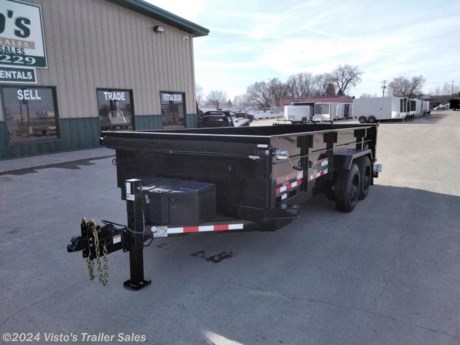Check out this New Midsota HV 82&quot;X16&#39; Dump Trailer from Visto&#39;s Trailer Sales in West Fargo, ND. Stock # 117027

Standard Features:-(2) 8000lb Spring Axles (Electric Brakes)-2 5/16&#39;&#39; Adjustable Coupler-28.5&#39;&#39; Bed Height-Slide In Ramps-Scissor Hoist Lift-24&#39;&#39; Tall Sides-PPG Industrial Grade Poly Primer &amp; Paint-7 Gauge One Piece Floor-12k Drop Leg Jack-Tubular Steel Main Frame

Upgrades Added:-Wireless Remote-Hydraulic Tongue Jack-Solar Charger-Pallet Fork Holder-TB-16 Hoist Upgrade

*MAY BE SHOWN W/ OPTIONAL SPARE AND CARRIER*

Visto&#39;s Trailer Sales not only offers trailer sales and truck beds, but also provides parts and service support. We&#39;re here to provide you with full support for your trailer needs.

Don&#39;t forget to shop our Parts department or ask our expert sales team about recommendations or upgrades fit for your trailer, such as spare tires, mounts, toolboxes, and more. We&#39;re here to make your hauling experience easier and more efficient! 

Did you know we offer custom trailer design and ordering? Our trailer sales team will work with you to find the best option fit for your hauling needs. Give us a call at 701-282-0229 to speak with our sales team, or stop by our dealership in West Fargo, ND to see our trailer inventory in person.