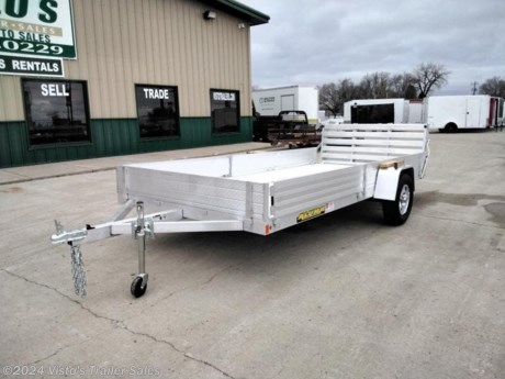 Check out this New Aluma 81&quot;X14&#39; Utility Trailer from Visto&#39;s Trailer Sales in West Fargo, ND. Stock # 283297

Standard Features:-3500lb Torsion Axle-Extruded Aluminum Floor-2&#39;&#39; Coupler-Aluminum Wheels-LED Lighting-(8) Tie Down Loops-12&#39;&#39; Stoneguard-Swivel Tongue Jack-Side Rail Ramps-12&quot; Solid Sides

*MAY BE SHOWN W/ OPTIONAL SPARE AND CARRIER*

Visto&#39;s Trailer Sales not only offers trailer sales and truck beds, but also provides parts and service support. We&#39;re here to provide you with full support for your trailer needs.

Don&#39;t forget to shop our Parts department or ask our expert sales team about recommendations or upgrades fit for your trailer, such as spare tires, mounts, toolboxes, and more. We&#39;re here to make your hauling experience easier and more efficient! 

Did you know we offer custom trailer design and ordering? Our trailer sales team will work with you to find the best option fit for your hauling needs. Give us a call at 701-282-0229 to speak with our sales team, or stop by our dealership in West Fargo, ND to see our trailer inventory in person.