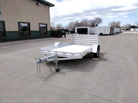 Check out this New Aluma 77&quot;X12&#39; Utility Trailer from Visto&#39;s Trailer Sales in West Fargo, ND. Stock # 283189

Standard Features:-3500lb Torsion Axle-2&#39;&#39; Coupler-Extruded Aluminum Floor-(4) Weld On Tie Loops-Aluminum Wheels-LED Lights-Bi-Fold Gate


*MAY BE SHOWN W/ OPTIONAL SPARE AND CARRIER*

Visto&#39;s Trailer Sales not only offers trailer sales and truck beds, but also provides parts and service support. We&#39;re here to provide you with full support for your trailer needs.

Don&#39;t forget to shop our Parts department or ask our expert sales team about recommendations or upgrades fit for your trailer, such as spare tires, mounts, toolboxes, and more. We&#39;re here to make your hauling experience easier and more efficient! 

Did you know we offer custom trailer design and ordering? Our trailer sales team will work with you to find the best option fit for your hauling needs. Give us a call at 701-282-0229 to speak with our sales team, or stop by our dealership in West Fargo, ND to see our trailer inventory in person.