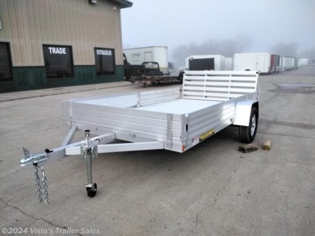 Check out this New Aluma 81&quot;X12&#39; Utility Trailer from Visto&#39;s Trailer Sales in West Fargo, ND. Stock # 282482

Standard Features:-3500lb Torsion Axle-Extruded Aluminum Floor-2&#39;&#39; Coupler-Aluminum Wheels-LED Lighting-(8) Tie Down Loops-12&#39;&#39; Stoneguard-Swivel Tongue Jack-Side Rail Ramps-12&quot; Solid Sides

*MAY BE SHOWN W/ OPTIONAL SPARE AND CARRIER*

Visto&#39;s Trailer Sales not only offers trailer sales and truck beds, but also provides parts and service support. We&#39;re here to provide you with full support for your trailer needs.

Don&#39;t forget to shop our Parts department or ask our expert sales team about recommendations or upgrades fit for your trailer, such as spare tires, mounts, toolboxes, and more. We&#39;re here to make your hauling experience easier and more efficient! 

Did you know we offer custom trailer design and ordering? Our trailer sales team will work with you to find the best option fit for your hauling needs. Give us a call at 701-282-0229 to speak with our sales team, or stop by our dealership in West Fargo, ND to see our trailer inventory in person.