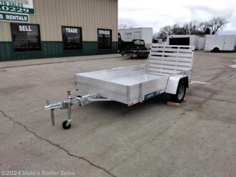 Check out this New Aluma 63&quot;X10&#39; Utility Trailer from Visto&#39;s Trailer Sales in West Fargo, ND. Stock # 282241

Standard Features:-2000lb Torsion Axle-2&#39;&#39; Coupler-Steel Wheels-LED Lighting-Extruded Aluminum Floor-Swivel Tongue Jack-Ramp Gate-(4) Weld On Tie Loops

Upgrades Added:-12&quot; Stoneguard-12&quot; Solid Sides

*MAY BE SHOWN W/ OPTIONAL SPARE AND CARRIER*

Visto&#39;s Trailer Sales not only offers trailer sales and truck beds, but also provides parts and service support. We&#39;re here to provide you with full support for your trailer needs.

Don&#39;t forget to shop our Parts department or ask our expert sales team about recommendations or upgrades fit for your trailer, such as spare tires, mounts, toolboxes, and more. We&#39;re here to make your hauling experience easier and more efficient! 

Did you know we offer custom trailer design and ordering? Our trailer sales team will work with you to find the best option fit for your hauling needs. Give us a call at 701-282-0229 to speak with our sales team, or stop by our dealership in West Fargo, ND to see our trailer inventory in person.