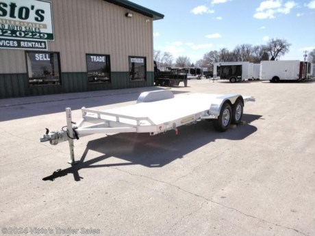 Check out this New Aluma 82&quot;X16&#39; Aluminum Tilt from Visto&#39;s Trailer Sales in West Fargo, ND. Stock # 281122

Standard Features:-(2) 5,200lb Torsion Axles-Extruded Aluminum Floor-Removable Fenders-Aluminum Wheels-Tilt-Extruded Aluminum Floor-(4) Recessed D-Rings

*MAY BE SHOWN W/ OPTIONAL SPARE AND CARRIER*

Visto&#39;s Trailer Sales not only offers trailer sales and truck beds, but also provides parts and service support. We&#39;re here to provide you with full support for your trailer needs.

Don&#39;t forget to shop our Parts department or ask our expert sales team about recommendations or upgrades fit for your trailer, such as spare tires, mounts, toolboxes, and more. We&#39;re here to make your hauling experience easier and more efficient! 

Did you know we offer custom trailer design and ordering? Our trailer sales team will work with you to find the best option fit for your hauling needs. Give us a call at 701-282-0229 to speak with our sales team, or stop by our dealership in West Fargo, ND to see our trailer inventory in person.