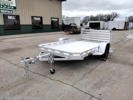 Check out this New Aluma 77&quot;X12&#39; Utility Trailer from Visto&#39;s Trailer Sales in West Fargo, ND. Stock # 282472

Standard Features:-3500lb Torsion Axle-2&#39;&#39; Coupler-Extruded Aluminum Floor-Slide Out Ramp-(4) Weld On Tie Loops-Black Liger Wheels-LED LIghts

*MAY BE SHOWN W/ OPTIONAL SPARE AND CARRIER*

Visto&#39;s Trailer Sales not only offers trailer sales and truck beds, but also provides parts and service support. We&#39;re here to provide you with full support for your trailer needs.

Don&#39;t forget to shop our Parts department or ask our expert sales team about recommendations or upgrades fit for your trailer, such as spare tires, mounts, toolboxes, and more. We&#39;re here to make your hauling experience easier and more efficient! 

Did you know we offer custom trailer design and ordering? Our trailer sales team will work with you to find the best option fit for your hauling needs. Give us a call at 701-282-0229 to speak with our sales team, or stop by our dealership in West Fargo, ND to see our trailer inventory in person.