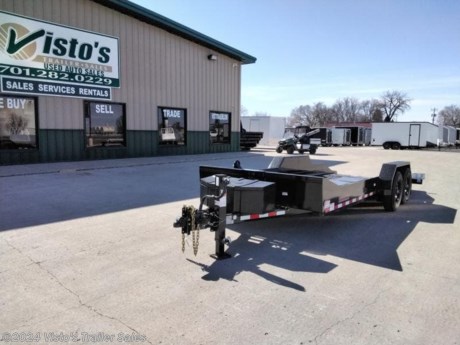 Check out this New Midsota 79.5&quot;X20&#39; Scissor Lift Trailer from Visto&#39;s Trailer Sales in West Fargo, ND. Stock # 116982

Standard Features:-(2) 7K Spring Axles-Self Adjusting Electric Brakes-79.5&quot; Bed Width-16&quot; 10 Ply Tires 235/80R16-14&quot; Bed Height-18&quot; Sides-7 Gauge (3/16&quot;) Floor Thickness-Mesh Traction Strips-Power Tilt-12K Jack-Poly Toolbox-12V Battery

Upgrades Added:-Spare Tire Carrier

*MAY BE SHOWN W/ OPTIONAL SPARE AND CARRIER*

Visto&#39;s Trailer Sales not only offers trailer sales and truck beds, but also provides parts and service support. We&#39;re here to provide you with full support for your trailer needs.

Don&#39;t forget to shop our Parts department or ask our expert sales team about recommendations or upgrades fit for your trailer, such as spare tires, mounts, toolboxes, and more. We&#39;re here to make your hauling experience easier and more efficient! 

Did you know we offer custom trailer design and ordering? Our trailer sales team will work with you to find the best option fit for your hauling needs. Give us a call at 701-282-0229 to speak with our sales team, or stop by our dealership in West Fargo, ND to see our trailer inventory in person.
