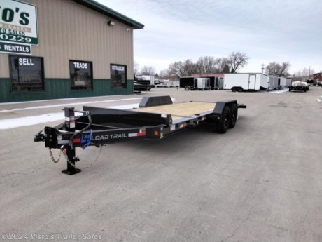 Check out this New Load Trail 83&quot; X 20&#39; Tilt-N-Go I-Beam Equipment Trailer from Visto&#39;s Trailer Sales in West Fargo, ND. Stock # 320427 

Standard Features:-2-7,000 Lb Dexter Torsion Axles (2 Elec FSA Brakes)-ST235/80 R16 LRC 10 Ply. (BLACK WHEELS)-Coupler 2 5/16&quot; Adjustable (6 HOLE)-Diamond Plate Fenders (weld-on)-16&quot; Cross-Members-Jack Drop Leg 10K-Lights LED (w/Cold Weather Harness)-6-D-Rings 4&quot; Weld On

*MAY BE SHOWN W/ OPTIONAL SPARE AND CARRIER*

Visto&#39;s Trailer Sales not only offers trailer sales and truck beds, but also provides parts and service support. We&#39;re here to provide you with full support for your trailer needs.

Don&#39;t forget to shop our Parts department or ask our expert sales team about recommendations or upgrades fit for your trailer, such as spare tires, mounts, toolboxes, and more. We&#39;re here to make your hauling experience easier and more efficient! 

Did you know we offer custom trailer design and ordering? Our trailer sales team will work with you to find the best option fit for your hauling needs. Give us a call at 701-282-0229 to speak with our sales team, or stop by our dealership in West Fargo, ND to see our trailer inventory in person.