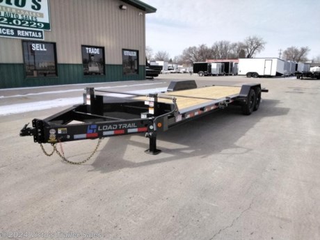 Check out this New Load Trail 83&quot; X 24&#39; Tilt-N-Go Tandem Axle Trailer from Visto&#39;s Trailer Sales in West Fargo, ND. Stock # 320317 

Standard Features:-2-7,000 Lb Dexter Torsion Axles (2 Elec FSA Brakes)-ST235/80 R16 LRC 10 Ply. (BLACK WHEELS)-Coupler 2 5/16&quot; Adjustable (6 HOLE)-Diamond Plate Fenders (weld-on)-16&quot; Cross-Members-Jack Drop Leg 10K-Lights LED (w/Cold Weather Harness)-6-D-Rings 4&quot; Weld On

*MAY BE SHOWN W/ OPTIONAL SPARE AND CARRIER*

Visto&#39;s Trailer Sales not only offers trailer sales and truck beds, but also provides parts and service support. We&#39;re here to provide you with full support for your trailer needs.

Don&#39;t forget to shop our Parts department or ask our expert sales team about recommendations or upgrades fit for your trailer, such as spare tires, mounts, toolboxes, and more. We&#39;re here to make your hauling experience easier and more efficient! 

Did you know we offer custom trailer design and ordering? Our trailer sales team will work with you to find the best option fit for your hauling needs. Give us a call at 701-282-0229 to speak with our sales team, or stop by our dealership in West Fargo, ND to see our trailer inventory in person.