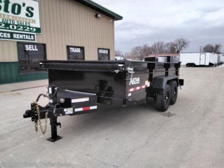Check out this New Midsota Nova DT 82&quot;X14&#39; Dump from Visto&#39;s Trailer Sales in West Fargo, ND. Stock # 117016

Standard Features:-Self Adjusting Electric Brakes-16&quot; E Range 10 Ply Tires (235/80R16)-Spare Tire Carrier (Welded On)-29&quot; Bed Height-24&quot; Tall, 11-Gauge (1/8&quot;) Sides-11-Gauge (1/8&quot;) Floor-16&quot; Crossmember Spacing-Tuck Under 6&#39; Ramps and Carriers-5 D-Ring Tie-Downs-2-Way Double Door-Roll Tarp Kit-Anti-Sail Bar-12k Spring Return Jack (Bolt On)-Steel A-Frame Lockable Toolbox-On-Board Charger-12V Deep Cycle Battery-Scissor Hoist-Power Up/Power Down-LED Lights-No Exposed Wiring-Cold Weather 7-Way Plug (-85)-2-5/16&quot; EZ Latch Adjustable Coupler-PPG Polyurethane Primer &amp; Paint-1 Year Frame Warranty

*MAY BE SHOWN W/ OPTIONAL SPARE AND CARRIER*

Visto&#39;s Trailer Sales not only offers trailer sales and truck beds, but also provides parts and service support. We&#39;re here to provide you with full support for your trailer needs.

Don&#39;t forget to shop our Parts department or ask our expert sales team about recommendations or upgrades fit for your trailer, such as spare tires, mounts, toolboxes, and more. We&#39;re here to make your hauling experience easier and more efficient! 

Did you know we offer custom trailer design and ordering? Our trailer sales team will work with you to find the best option fit for your hauling needs. Give us a call at 701-282-0229 to speak with our sales team, or stop by our dealership in West Fargo, ND to see our trailer inventory in person.