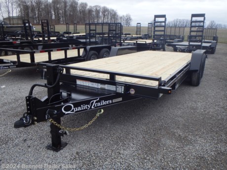 &lt;p&gt;&lt;span style=&quot;font-family: helvetica, arial, sans-serif;&quot;&gt;Standard Features on Quality&#39;s Equipment Trailer (General Duty):&lt;/span&gt;&lt;/p&gt;
&lt;ul&gt;
&lt;li&gt;&lt;span style=&quot;font-family: helvetica, arial, sans-serif;&quot;&gt;6&quot; Channel Frame&lt;/span&gt;&lt;/li&gt;
&lt;li&gt;&lt;span style=&quot;font-family: helvetica, arial, sans-serif;&quot;&gt;6&quot; Wrap Around Tongue&lt;/span&gt;&lt;/li&gt;
&lt;li&gt;&lt;span style=&quot;font-family: helvetica, arial, sans-serif;&quot;&gt;7,000# Axles&lt;/span&gt;&lt;/li&gt;
&lt;li&gt;&lt;span style=&quot;font-family: helvetica, arial, sans-serif;&quot;&gt;16&quot; Radial Tires&lt;/span&gt;&lt;/li&gt;
&lt;li&gt;&lt;span style=&quot;font-family: helvetica, arial, sans-serif;&quot;&gt;Electric Brakes, all wheels&lt;/span&gt;&lt;/li&gt;
&lt;li&gt;&lt;span style=&quot;font-family: helvetica, arial, sans-serif;&quot;&gt;Diamond Plate Fenders&lt;/span&gt;&lt;/li&gt;
&lt;li&gt;&lt;span style=&quot;font-family: helvetica, arial, sans-serif;&quot;&gt;Stand-up Ladder Ramps&lt;/span&gt;&lt;/li&gt;
&lt;li&gt;&lt;span style=&quot;font-family: helvetica, arial, sans-serif;&quot;&gt;Adjustable Pintle Ring or 2-5/16&quot; Ball Coupler&lt;/span&gt;&lt;/li&gt;
&lt;/ul&gt;
&lt;p&gt;&lt;span style=&quot;font-family: helvetica, arial, sans-serif;&quot;&gt;This Unit is Equipped with the following Options (Professional Duty):&lt;/span&gt;&lt;/p&gt;
&lt;ul&gt;
&lt;li&gt;&lt;span style=&quot;font-family: helvetica, arial, sans-serif;&quot;&gt;12,000# Drop Leg Jack&lt;/span&gt;&lt;/li&gt;
&lt;li&gt;&lt;span style=&quot;font-family: helvetica, arial, sans-serif;&quot;&gt;16&quot; o/c Cross Members&lt;/span&gt;&lt;/li&gt;
&lt;li&gt;&lt;span style=&quot;font-family: helvetica, arial, sans-serif;&quot;&gt;Sealed Wiring Harness&lt;/span&gt;&lt;/li&gt;
&lt;li&gt;&lt;span style=&quot;font-family: helvetica, arial, sans-serif;&quot;&gt;LED Lights&lt;/span&gt;&lt;/li&gt;
&lt;/ul&gt;