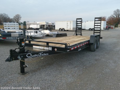 &lt;p&gt;&lt;span style=&quot;font-family: helvetica, arial, sans-serif;&quot;&gt;Standard Features on Quality&#39;s Equipment Trailer (General Duty):&lt;/span&gt;&lt;/p&gt;
&lt;ul&gt;
&lt;li&gt;&lt;span style=&quot;font-family: helvetica, arial, sans-serif;&quot;&gt;6&quot; Channel Frame&lt;/span&gt;&lt;/li&gt;
&lt;li&gt;&lt;span style=&quot;font-family: helvetica, arial, sans-serif;&quot;&gt;6&quot; Wrap Around Tongue&lt;/span&gt;&lt;/li&gt;
&lt;li&gt;&lt;span style=&quot;font-family: helvetica, arial, sans-serif;&quot;&gt;7,000# Axles&lt;/span&gt;&lt;/li&gt;
&lt;li&gt;&lt;span style=&quot;font-family: helvetica, arial, sans-serif;&quot;&gt;16&quot; Radial Tires&lt;/span&gt;&lt;/li&gt;
&lt;li&gt;&lt;span style=&quot;font-family: helvetica, arial, sans-serif;&quot;&gt;Electric Brakes, all wheels&lt;/span&gt;&lt;/li&gt;
&lt;li&gt;&lt;span style=&quot;font-family: helvetica, arial, sans-serif;&quot;&gt;Diamond Plate Fenders&lt;/span&gt;&lt;/li&gt;
&lt;li&gt;&lt;span style=&quot;font-family: helvetica, arial, sans-serif;&quot;&gt;Stand-up Ladder Ramps&lt;/span&gt;&lt;/li&gt;
&lt;li&gt;&lt;span style=&quot;font-family: helvetica, arial, sans-serif;&quot;&gt;Adjustable Pintle Ring or 2-5/16&quot; Ball Coupler&lt;/span&gt;&lt;/li&gt;
&lt;/ul&gt;
&lt;p&gt;&lt;span style=&quot;font-family: helvetica, arial, sans-serif;&quot;&gt;This Unit is Equipped with the following Options (Professional Duty):&lt;/span&gt;&lt;/p&gt;
&lt;ul&gt;
&lt;li&gt;&lt;span style=&quot;font-family: helvetica, arial, sans-serif;&quot;&gt;12,000# Drop Leg Jack&lt;/span&gt;&lt;/li&gt;
&lt;li&gt;&lt;span style=&quot;font-family: helvetica, arial, sans-serif;&quot;&gt;16&quot; o/c Cross Members&lt;/span&gt;&lt;/li&gt;
&lt;li&gt;&lt;span style=&quot;font-family: helvetica, arial, sans-serif;&quot;&gt;Sealed Wiring Harness&lt;/span&gt;&lt;/li&gt;
&lt;li&gt;&lt;span style=&quot;font-family: helvetica, arial, sans-serif;&quot;&gt;LED Lights&lt;/span&gt;&lt;/li&gt;
&lt;/ul&gt;