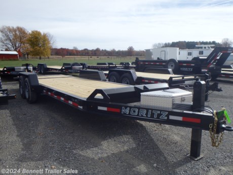&lt;p&gt;&lt;span style=&quot;font-family: helvetica, arial, sans-serif;&quot;&gt;Standard Features on Moritz&#39;s Hydraulic Tail Equipment Trailer:&lt;/span&gt;&lt;/p&gt;
&lt;ul&gt;
&lt;li&gt;&lt;span style=&quot;font-family: helvetica, arial, sans-serif;&quot;&gt;6&#39; Hydraulic Tail/Ramp&lt;/span&gt;&lt;/li&gt;
&lt;li&gt;&lt;span style=&quot;font-family: helvetica, arial, sans-serif;&quot;&gt;16&#39; Stationary Deck&lt;/span&gt;&lt;/li&gt;
&lt;li&gt;&lt;span style=&quot;font-family: helvetica, arial, sans-serif;&quot;&gt;8&quot; I-Beam Frame&lt;/span&gt;&lt;/li&gt;
&lt;li&gt;&lt;span style=&quot;font-family: helvetica, arial, sans-serif;&quot;&gt;16&quot; o/c Cross Members&lt;/span&gt;&lt;/li&gt;
&lt;li&gt;&lt;span style=&quot;font-family: helvetica, arial, sans-serif;&quot;&gt;Torsion Axles&lt;/span&gt;&lt;/li&gt;
&lt;li&gt;&lt;span style=&quot;font-family: helvetica, arial, sans-serif;&quot;&gt;Electric brakes, all wheels&lt;/span&gt;&lt;/li&gt;
&lt;li&gt;&lt;span style=&quot;font-family: helvetica, arial, sans-serif;&quot;&gt;LED Lights&lt;/span&gt;&lt;/li&gt;
&lt;li&gt;&lt;span style=&quot;font-family: helvetica, arial, sans-serif;&quot;&gt;Aluminum Toolbox&lt;/span&gt;&lt;/li&gt;
&lt;/ul&gt;
&lt;p&gt;&lt;span style=&quot;font-family: helvetica, arial, sans-serif;&quot;&gt;This trailer is equipped with the following options:&lt;/span&gt;&lt;/p&gt;
&lt;ul&gt;
&lt;li&gt;&lt;span style=&quot;font-family: helvetica, arial, sans-serif;&quot;&gt;8,000# axle Upgrade&lt;/span&gt;&lt;/li&gt;
&lt;li&gt;&lt;span style=&quot;font-family: helvetica, arial, sans-serif;&quot;&gt;Solar Charger&lt;/span&gt;&lt;/li&gt;
&lt;li&gt;&lt;span style=&quot;font-family: helvetica, arial, sans-serif;&quot;&gt;Hydraulic Jack&lt;/span&gt;&lt;/li&gt;
&lt;/ul&gt;
&lt;p&gt;&amp;nbsp;&lt;/p&gt;