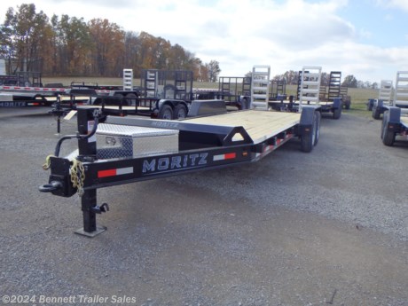 &lt;p&gt;&lt;span style=&quot;font-family: helvetica, arial, sans-serif;&quot;&gt;Standard Features on Moritz&#39;s ELBH Equipment Trailer:&lt;/span&gt;&lt;/p&gt;
&lt;ul&gt;
&lt;li&gt;&lt;span style=&quot;font-family: helvetica, arial, sans-serif;&quot;&gt;8&quot; I-Beam Frame&lt;/span&gt;&lt;/li&gt;
&lt;li&gt;&lt;span style=&quot;font-family: helvetica, arial, sans-serif;&quot;&gt;Aluminum 4&quot; Channel Ramps&lt;/span&gt;&lt;/li&gt;
&lt;li&gt;&lt;span style=&quot;font-family: helvetica, arial, sans-serif;&quot;&gt;Aluminum Treadplate Toolbox on Tongue&lt;/span&gt;&lt;/li&gt;
&lt;li&gt;&lt;span style=&quot;font-family: helvetica, arial, sans-serif;&quot;&gt;12,000# Drop Leg Jack&lt;/span&gt;&lt;/li&gt;
&lt;li&gt;&lt;span style=&quot;font-family: helvetica, arial, sans-serif;&quot;&gt;Torsion Axles&lt;/span&gt;&lt;/li&gt;
&lt;li&gt;&lt;span style=&quot;font-family: helvetica, arial, sans-serif;&quot;&gt;16&quot; Radial Tires&lt;/span&gt;&lt;/li&gt;
&lt;li&gt;&lt;span style=&quot;font-family: helvetica, arial, sans-serif;&quot;&gt;Electric Brakes, all wheels&lt;/span&gt;&lt;/li&gt;
&lt;/ul&gt;
&lt;p&gt;&lt;span style=&quot;font-family: helvetica, arial, sans-serif;&quot;&gt;This trailer is equipped with the following options:&lt;/span&gt;&lt;/p&gt;
&lt;ul&gt;
&lt;li&gt;&lt;span style=&quot;font-family: helvetica, arial, sans-serif;&quot;&gt;8,000# Grease axles&amp;nbsp;&lt;/span&gt;&lt;/li&gt;
&lt;li&gt;&lt;span style=&quot;font-family: helvetica, arial, sans-serif;&quot;&gt;17.5&quot; Tire/Wheels&lt;/span&gt;&lt;/li&gt;
&lt;/ul&gt;
&lt;p&gt;&amp;nbsp;&lt;/p&gt;