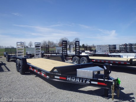 &lt;p&gt;&lt;span style=&quot;font-family: helvetica, arial, sans-serif;&quot;&gt;Standard Features on Moritz&#39;s ELBH Equipment Trailer:&lt;/span&gt;&lt;/p&gt;
&lt;ul&gt;
&lt;li&gt;&lt;span style=&quot;font-family: helvetica, arial, sans-serif;&quot;&gt;8&quot; I-Beam Frame&lt;/span&gt;&lt;/li&gt;
&lt;li&gt;&lt;span style=&quot;font-family: helvetica, arial, sans-serif;&quot;&gt;Aluminum 4&quot; Channel Ramps&lt;/span&gt;&lt;/li&gt;
&lt;li&gt;&lt;span style=&quot;font-family: helvetica, arial, sans-serif;&quot;&gt;Aluminum Treadplate Toolbox on Tongue&lt;/span&gt;&lt;/li&gt;
&lt;li&gt;&lt;span style=&quot;font-family: helvetica, arial, sans-serif;&quot;&gt;12,000# Drop Leg Jack&lt;/span&gt;&lt;/li&gt;
&lt;li&gt;&lt;span style=&quot;font-family: helvetica, arial, sans-serif;&quot;&gt;Torsion Axles&lt;/span&gt;&lt;/li&gt;
&lt;li&gt;&lt;span style=&quot;font-family: helvetica, arial, sans-serif;&quot;&gt;16&quot; Radial Tires&lt;/span&gt;&lt;/li&gt;
&lt;li&gt;&lt;span style=&quot;font-family: helvetica, arial, sans-serif;&quot;&gt;Electric Brakes, all wheels&lt;/span&gt;&lt;/li&gt;
&lt;/ul&gt;
&lt;p&gt;&lt;span style=&quot;font-family: helvetica, arial, sans-serif;&quot;&gt;This trailer is equipped with the following options:&lt;/span&gt;&lt;/p&gt;
&lt;ul&gt;
&lt;li&gt;&lt;span style=&quot;font-family: helvetica, arial, sans-serif;&quot;&gt;8,000# Grease axles&amp;nbsp;&lt;/span&gt;&lt;/li&gt;
&lt;li&gt;&lt;span style=&quot;font-family: helvetica, arial, sans-serif;&quot;&gt;17.5&quot; Tire/Wheels&lt;/span&gt;&lt;/li&gt;
&lt;/ul&gt;
&lt;p&gt;&amp;nbsp;&lt;/p&gt;