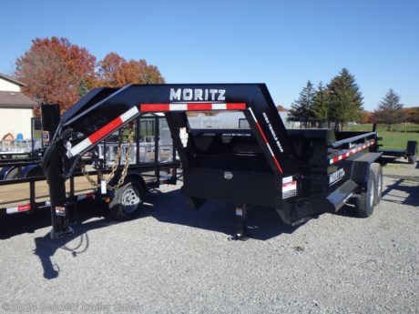 &lt;p&gt;&lt;span style=&quot;font-family: helvetica, arial, sans-serif;&quot;&gt;Standard Features on Moritz&#39;s Low Profile 14&#39; Dump:&lt;/span&gt;&lt;/p&gt;
&lt;ul&gt;
&lt;li&gt;&lt;span style=&quot;font-family: helvetica, arial, sans-serif;&quot;&gt;Torsion Axles&lt;/span&gt;&lt;/li&gt;
&lt;li&gt;&lt;span style=&quot;font-family: helvetica, arial, sans-serif;&quot;&gt;Electric Brakes, all Axles&lt;/span&gt;&lt;/li&gt;
&lt;li&gt;&lt;span style=&quot;font-family: helvetica, arial, sans-serif;&quot;&gt;Scissor Hoist&lt;/span&gt;&lt;/li&gt;
&lt;li&gt;&lt;span style=&quot;font-family: helvetica, arial, sans-serif;&quot;&gt;Locking Tongue Toolbox (houses battery &amp;amp; remote)&lt;/span&gt;&lt;/li&gt;
&lt;li&gt;&lt;span style=&quot;font-family: helvetica, arial, sans-serif;&quot;&gt;LED Lights&lt;/span&gt;&lt;/li&gt;
&lt;li&gt;&lt;span style=&quot;font-family: helvetica, arial, sans-serif;&quot;&gt;Adjustable Pintle Eye or 2-5/16&quot; Coupler&lt;/span&gt;&lt;/li&gt;
&lt;li&gt;&lt;span style=&quot;font-family: helvetica, arial, sans-serif;&quot;&gt;6&#39; Ladder Ramps&lt;/span&gt;&lt;/li&gt;
&lt;li&gt;&lt;span style=&quot;font-family: helvetica, arial, sans-serif;&quot;&gt;Combo Doors&lt;/span&gt;&lt;/li&gt;
&lt;li&gt;&lt;span style=&quot;font-family: helvetica, arial, sans-serif;&quot;&gt;10,000# Jack&lt;/span&gt;&lt;/li&gt;
&lt;li&gt;&lt;span style=&quot;font-family: helvetica, arial, sans-serif;&quot;&gt;D-Rings in Bed&lt;/span&gt;&lt;/li&gt;
&lt;/ul&gt;
&lt;p&gt;&lt;span style=&quot;font-family: helvetica, arial, sans-serif;&quot;&gt;This Unit is Equipped with the Following Options:&lt;/span&gt;&lt;/p&gt;
&lt;ul&gt;
&lt;li&gt;&lt;span style=&quot;font-family: helvetica, arial, sans-serif;&quot;&gt;Stake Pockets&lt;/span&gt;&lt;/li&gt;
&lt;/ul&gt;
&lt;p&gt;&amp;nbsp;&lt;/p&gt;
&lt;p&gt;&amp;nbsp;&lt;/p&gt;