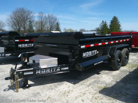 &lt;p&gt;&lt;span style=&quot;font-family: helvetica, arial, sans-serif;&quot;&gt;Standard Features on Moritz&#39;s Low Profile 14&#39; Dump:&lt;/span&gt;&lt;/p&gt;
&lt;ul&gt;
&lt;li&gt;&lt;span style=&quot;font-family: helvetica, arial, sans-serif;&quot;&gt;Torsion Axles&lt;/span&gt;&lt;/li&gt;
&lt;li&gt;&lt;span style=&quot;font-family: helvetica, arial, sans-serif;&quot;&gt;Electric Brakes, all Axles&lt;/span&gt;&lt;/li&gt;
&lt;li&gt;&lt;span style=&quot;font-family: helvetica, arial, sans-serif;&quot;&gt;Scissor Hoist&lt;/span&gt;&lt;/li&gt;
&lt;li&gt;&lt;span style=&quot;font-family: helvetica, arial, sans-serif;&quot;&gt;Locking Tongue Toolbox (houses battery &amp;amp; remote)&lt;/span&gt;&lt;/li&gt;
&lt;li&gt;&lt;span style=&quot;font-family: helvetica, arial, sans-serif;&quot;&gt;LED Lights&lt;/span&gt;&lt;/li&gt;
&lt;li&gt;&lt;span style=&quot;font-family: helvetica, arial, sans-serif;&quot;&gt;Adjustable Pintle Eye or 2-5/16&quot; Coupler&lt;/span&gt;&lt;/li&gt;
&lt;li&gt;&lt;span style=&quot;font-family: helvetica, arial, sans-serif;&quot;&gt;6&#39; Ramps&lt;/span&gt;&lt;/li&gt;
&lt;li&gt;&lt;span style=&quot;font-family: helvetica, arial, sans-serif;&quot;&gt;Combo Doors&lt;/span&gt;&lt;/li&gt;
&lt;li&gt;&lt;span style=&quot;font-family: helvetica, arial, sans-serif;&quot;&gt;10,000# Jack&lt;/span&gt;&lt;/li&gt;
&lt;li&gt;&lt;span style=&quot;font-family: helvetica, arial, sans-serif;&quot;&gt;D-Rings in Bed&lt;/span&gt;&lt;/li&gt;
&lt;/ul&gt;
&lt;p&gt;&lt;span style=&quot;font-family: helvetica, arial, sans-serif;&quot;&gt;This trailer is Equipped with the following options:&lt;/span&gt;&lt;/p&gt;
&lt;ul&gt;
&lt;li&gt;&lt;span style=&quot;font-family: helvetica, arial, sans-serif;&quot;&gt;Stake Pockets&lt;/span&gt;&lt;/li&gt;
&lt;/ul&gt;
&lt;p&gt;&amp;nbsp;&lt;/p&gt;
&lt;p&gt;&amp;nbsp;&lt;/p&gt;