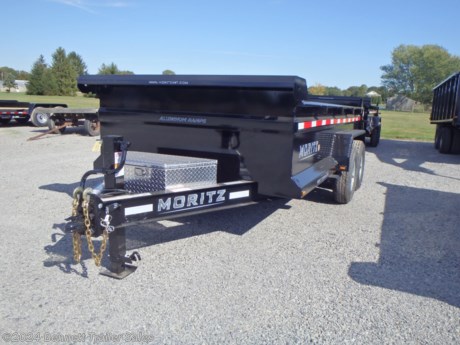 &lt;p&gt;&lt;span style=&quot;font-family: helvetica, arial, sans-serif;&quot;&gt;Standard Features on Moritz&#39;s Low Profile 14&#39; Dump:&lt;/span&gt;&lt;/p&gt;
&lt;ul&gt;
&lt;li&gt;&lt;span style=&quot;font-family: helvetica, arial, sans-serif;&quot;&gt;Torsion Axles&lt;/span&gt;&lt;/li&gt;
&lt;li&gt;&lt;span style=&quot;font-family: helvetica, arial, sans-serif;&quot;&gt;Electric Brakes, all Axles&lt;/span&gt;&lt;/li&gt;
&lt;li&gt;&lt;span style=&quot;font-family: helvetica, arial, sans-serif;&quot;&gt;Scissor Hoist&lt;/span&gt;&lt;/li&gt;
&lt;li&gt;&lt;span style=&quot;font-family: helvetica, arial, sans-serif;&quot;&gt;Locking Tongue Toolbox (houses battery &amp;amp; remote)&lt;/span&gt;&lt;/li&gt;
&lt;li&gt;&lt;span style=&quot;font-family: helvetica, arial, sans-serif;&quot;&gt;LED Lights&lt;/span&gt;&lt;/li&gt;
&lt;li&gt;&lt;span style=&quot;font-family: helvetica, arial, sans-serif;&quot;&gt;Adjustable Pintle Eye or 2-5/16&quot; Coupler&lt;/span&gt;&lt;/li&gt;
&lt;li&gt;&lt;span style=&quot;font-family: helvetica, arial, sans-serif;&quot;&gt;6&#39; Ramps&lt;/span&gt;&lt;/li&gt;
&lt;li&gt;&lt;span style=&quot;font-family: helvetica, arial, sans-serif;&quot;&gt;Combo Doors&lt;/span&gt;&lt;/li&gt;
&lt;li&gt;&lt;span style=&quot;font-family: helvetica, arial, sans-serif;&quot;&gt;10,000# Jack&lt;/span&gt;&lt;/li&gt;
&lt;li&gt;&lt;span style=&quot;font-family: helvetica, arial, sans-serif;&quot;&gt;D-Rings in Bed&lt;/span&gt;&lt;/li&gt;
&lt;/ul&gt;
&lt;p&gt;&lt;span style=&quot;font-family: helvetica, arial, sans-serif;&quot;&gt;This trailer is Equipped with the following options:&lt;/span&gt;&lt;/p&gt;
&lt;ul&gt;
&lt;li&gt;&lt;span style=&quot;font-family: helvetica, arial, sans-serif;&quot;&gt;&amp;nbsp;Stake Pockets&lt;/span&gt;&lt;/li&gt;
&lt;/ul&gt;
&lt;p&gt;&amp;nbsp;&lt;/p&gt;
&lt;p&gt;&amp;nbsp;&lt;/p&gt;