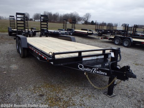 &lt;p&gt;&lt;span style=&quot;font-family: helvetica, arial, sans-serif;&quot;&gt;Standard Features on Quality&#39;s Equipment Trailer (Professional Duty):&lt;/span&gt;&lt;/p&gt;
&lt;ul&gt;
&lt;li&gt;&lt;span style=&quot;font-family: helvetica, arial, sans-serif;&quot;&gt;6&quot; Channel Frame&lt;/span&gt;&lt;/li&gt;
&lt;li&gt;&lt;span style=&quot;font-family: helvetica, arial, sans-serif;&quot;&gt;6&quot; Wrap Around Tongue&lt;/span&gt;&lt;/li&gt;
&lt;li&gt;&lt;span style=&quot;font-family: helvetica, arial, sans-serif;&quot;&gt;7,000# Axles&lt;/span&gt;&lt;/li&gt;
&lt;li&gt;&lt;span style=&quot;font-family: helvetica, arial, sans-serif;&quot;&gt;16&quot; Radial Tires&lt;/span&gt;&lt;/li&gt;
&lt;li&gt;&lt;span style=&quot;font-family: helvetica, arial, sans-serif;&quot;&gt;Electric Brakes, all wheels&lt;/span&gt;&lt;/li&gt;
&lt;li&gt;&lt;span style=&quot;font-family: helvetica, arial, sans-serif;&quot;&gt;Stake Pockets&lt;/span&gt;&lt;/li&gt;
&lt;li&gt;&lt;span style=&quot;font-family: helvetica, arial, sans-serif;&quot;&gt;7,000# Drop Leg Jack&lt;/span&gt;&lt;/li&gt;
&lt;li&gt;&lt;span style=&quot;font-family: helvetica, arial, sans-serif;&quot;&gt;Adjustable Pintle Ring or 2-5/16&quot; Ball Coupler&lt;/span&gt;&lt;/li&gt;
&lt;/ul&gt;
&lt;p&gt;&lt;span style=&quot;font-family: helvetica, arial, sans-serif;&quot;&gt;This trailer is equipped with the following options:&lt;/span&gt;&lt;/p&gt;
&lt;ul&gt;
&lt;li&gt;&lt;span style=&quot;font-family: helvetica, arial, sans-serif;&quot;&gt;7,500# Axle upgrade with 17.5&quot; Tires &amp;amp; Heavy Duty Coupler&lt;/span&gt;&lt;/li&gt;
&lt;/ul&gt;