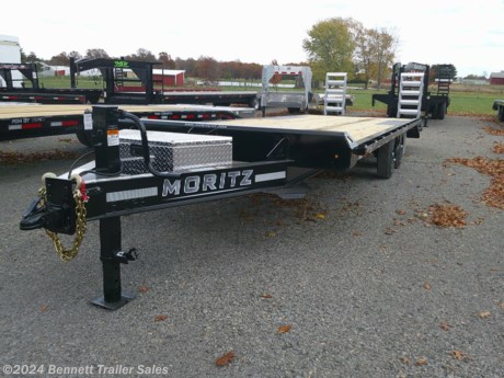 &lt;p&gt;&lt;span style=&quot;font-family: helvetica, arial, sans-serif;&quot;&gt;Standard Features for Moritz&#39;s UDC Series Flatbed Trailer:&lt;/span&gt;&lt;/p&gt;
&lt;ul&gt;
&lt;li&gt;&lt;span style=&quot;font-family: helvetica, arial, sans-serif;&quot;&gt;Torflex Axles&lt;/span&gt;&lt;/li&gt;
&lt;li&gt;&lt;span style=&quot;font-family: helvetica, arial, sans-serif;&quot;&gt;8&quot; I-Beam Main Frame&lt;/span&gt;&lt;/li&gt;
&lt;li&gt;&lt;span style=&quot;font-family: helvetica, arial, sans-serif;&quot;&gt;3&quot; Channel Cross Members&lt;/span&gt;&lt;/li&gt;
&lt;li&gt;&lt;span style=&quot;font-family: helvetica, arial, sans-serif;&quot;&gt;Treadplate over wheel wells for lower deck height&lt;/span&gt;&lt;/li&gt;
&lt;li&gt;&lt;span style=&quot;font-family: helvetica, arial, sans-serif;&quot;&gt;(2) 4&quot; Channel Aluminum Ramps&lt;/span&gt;&lt;/li&gt;
&lt;li&gt;&lt;span style=&quot;font-family: helvetica, arial, sans-serif;&quot;&gt;LED Lights&lt;/span&gt;&lt;/li&gt;
&lt;li&gt;&lt;span style=&quot;font-family: helvetica, arial, sans-serif;&quot;&gt;4&#39; Dovetail&lt;/span&gt;&lt;/li&gt;
&lt;li&gt;
&lt;div align=&quot;left&quot;&gt;&lt;span style=&quot;font-family: helvetica, arial, sans-serif;&quot;&gt;Adjustable Pintle Ring or 2-5/16 Coupler&lt;/span&gt;&lt;/div&gt;
&lt;/li&gt;
&lt;li&gt;&lt;span style=&quot;font-family: helvetica, arial, sans-serif;&quot;&gt;Tongue toolbox&lt;/span&gt;&lt;/li&gt;
&lt;li&gt;&lt;span style=&quot;font-family: helvetica, arial, sans-serif;&quot;&gt;Vertical (Stand-up) Ramp Bars&lt;/span&gt;&lt;/li&gt;
&lt;/ul&gt;
&lt;p&gt;&lt;span style=&quot;font-family: helvetica, arial, sans-serif;&quot;&gt;This unit is equipped with the following options:&lt;/span&gt;&lt;/p&gt;
&lt;ul&gt;
&lt;li&gt;&lt;span style=&quot;font-family: helvetica, arial, sans-serif;&quot;&gt;Traction angles on Dovetail&lt;/span&gt;&lt;/li&gt;
&lt;/ul&gt;