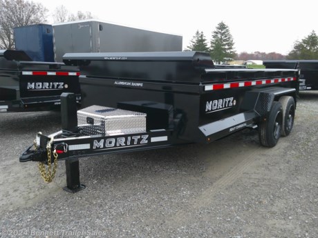 &lt;p&gt;&lt;span style=&quot;font-family: helvetica, arial, sans-serif;&quot;&gt;Standard Features on Moritz&#39;s Low Profile 14&#39; Dump:&lt;/span&gt;&lt;/p&gt;
&lt;ul&gt;
&lt;li&gt;&lt;span style=&quot;font-family: helvetica, arial, sans-serif;&quot;&gt;Torsion Axles&lt;/span&gt;&lt;/li&gt;
&lt;li&gt;&lt;span style=&quot;font-family: helvetica, arial, sans-serif;&quot;&gt;Electric Brakes, all Axles&lt;/span&gt;&lt;/li&gt;
&lt;li&gt;&lt;span style=&quot;font-family: helvetica, arial, sans-serif;&quot;&gt;Scissor Hoist&lt;/span&gt;&lt;/li&gt;
&lt;li&gt;&lt;span style=&quot;font-family: helvetica, arial, sans-serif;&quot;&gt;Locking Tongue Toolbox (houses battery &amp;amp; remote)&lt;/span&gt;&lt;/li&gt;
&lt;li&gt;&lt;span style=&quot;font-family: helvetica, arial, sans-serif;&quot;&gt;LED Lights&lt;/span&gt;&lt;/li&gt;
&lt;li&gt;&lt;span style=&quot;font-family: helvetica, arial, sans-serif;&quot;&gt;Adjustable Pintle Eye or 2-5/16&quot; Coupler&lt;/span&gt;&lt;/li&gt;
&lt;li&gt;&lt;span style=&quot;font-family: helvetica, arial, sans-serif;&quot;&gt;6&#39; Ramps&lt;/span&gt;&lt;/li&gt;
&lt;li&gt;&lt;span style=&quot;font-family: helvetica, arial, sans-serif;&quot;&gt;Combo Doors&lt;/span&gt;&lt;/li&gt;
&lt;li&gt;&lt;span style=&quot;font-family: helvetica, arial, sans-serif;&quot;&gt;10,000# Jack&lt;/span&gt;&lt;/li&gt;
&lt;li&gt;&lt;span style=&quot;font-family: helvetica, arial, sans-serif;&quot;&gt;D-Rings in Bed&lt;/span&gt;&lt;/li&gt;
&lt;/ul&gt;
&lt;p&gt;&lt;span style=&quot;font-family: helvetica, arial, sans-serif;&quot;&gt;This trailer is equipped with the following options:&lt;/span&gt;&lt;/p&gt;
&lt;ul&gt;
&lt;li&gt;&lt;span style=&quot;font-family: helvetica, arial, sans-serif;&quot;&gt;Stake Pockets&lt;/span&gt;&lt;/li&gt;
&lt;li&gt;&lt;span style=&quot;font-family: helvetica, arial, sans-serif;&quot;&gt;8,000# Torsion Axle Upgrade (Grease)&lt;/span&gt;&lt;/li&gt;
&lt;li&gt;&lt;span style=&quot;font-family: helvetica, arial, sans-serif;&quot;&gt;17.5&quot; Tires&lt;/span&gt;&lt;/li&gt;
&lt;li&gt;&lt;span style=&quot;font-family: helvetica, arial, sans-serif;&quot;&gt;Hydraulic Jack&lt;/span&gt;&lt;/li&gt;
&lt;li&gt;&lt;span style=&quot;font-family: helvetica, arial, sans-serif;&quot;&gt;Solar Charger&lt;/span&gt;&lt;/li&gt;
&lt;/ul&gt;
&lt;p&gt;&amp;nbsp;&lt;/p&gt;
&lt;p&gt;&amp;nbsp;&lt;/p&gt;