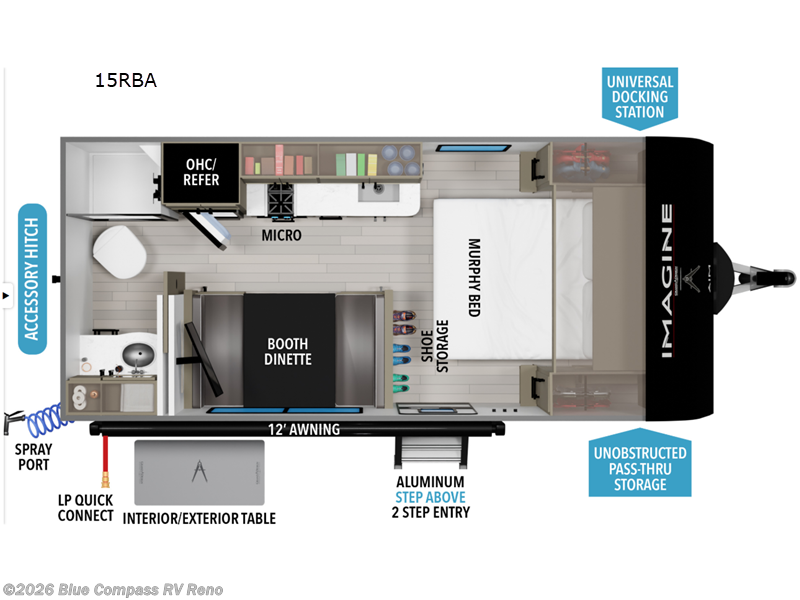 2026 Grand Design Imagine AIM 15RBA - New Travel Trailer For Sale by Blue Compass RV Reno in Reno, Nevada