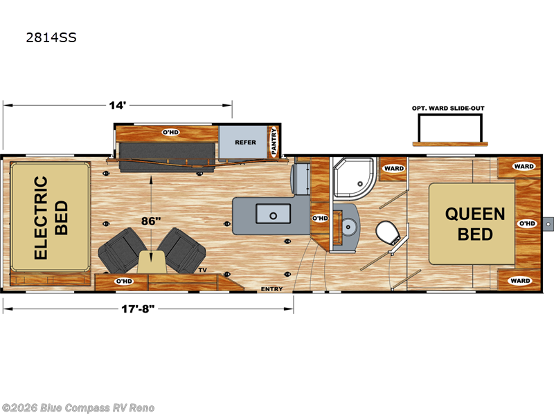 2023 Eclipse Attitude Wide Lite 2814SS - Used Toy Hauler For Sale by Blue Compass RV Reno in Reno, Nevada features Slideout