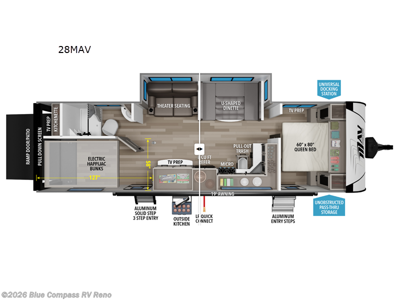 2026 Grand Design Momentum MAV 28MAV - New Toy Hauler For Sale by Blue Compass RV Reno in Reno, Nevada features Slideout