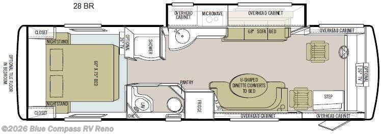 2011 Tiffin Allegro Breeze 28 BR - Used Class A For Sale by Blue Compass RV Reno in Reno, Nevada features Slideout